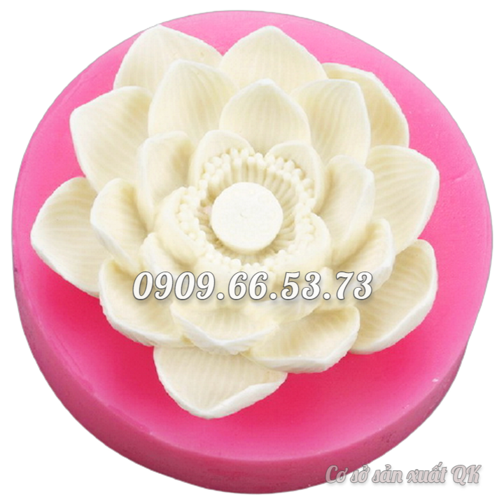 Khuôn rau câu silicon hoa sen đại đóa loại 11 cm - Mã số 1725