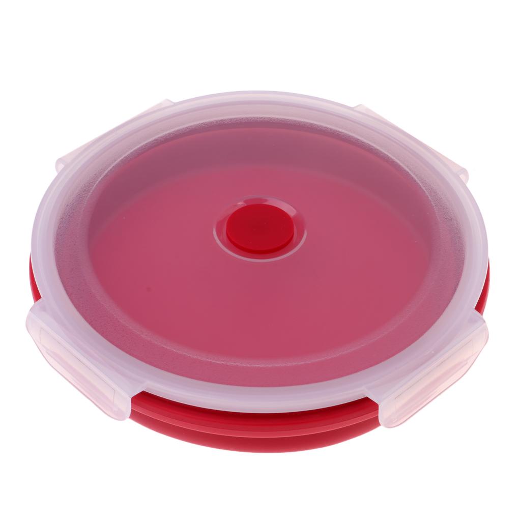 Collapsible Silicone Bowl with Lid for Outdoor Camping, Travel, Hiking and Indoor Home Kitchen