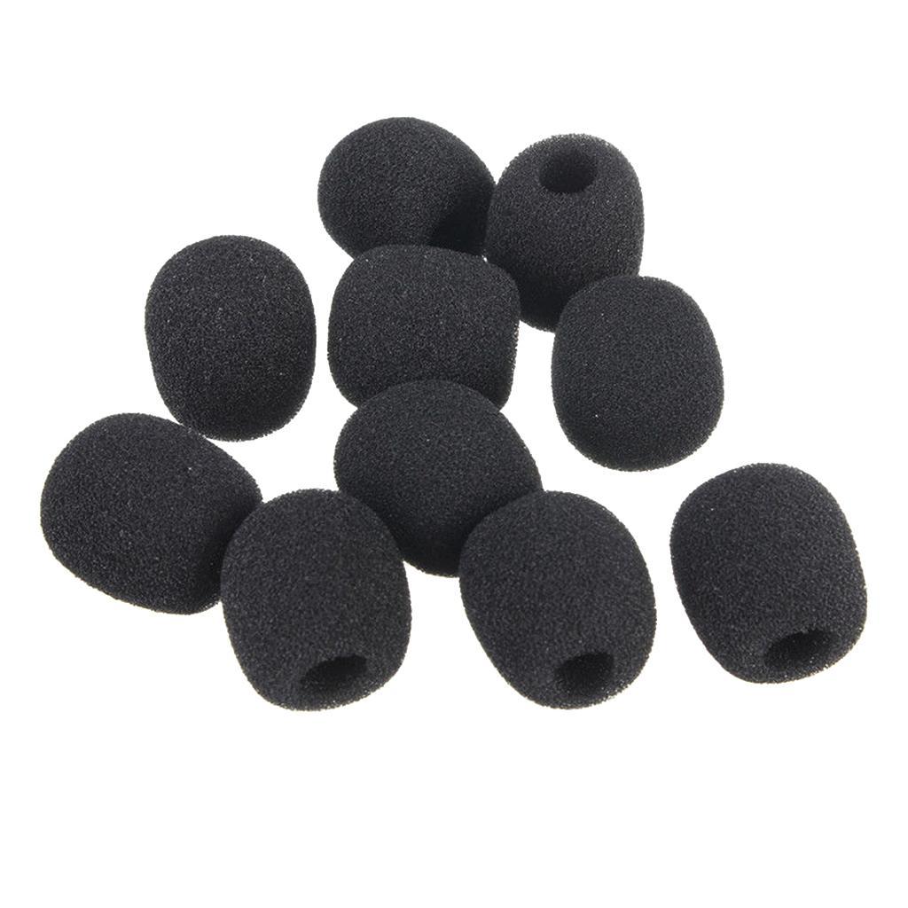 3X 10pcs 8mm Microphone Windscreen Windshield Foam Cover for Mic