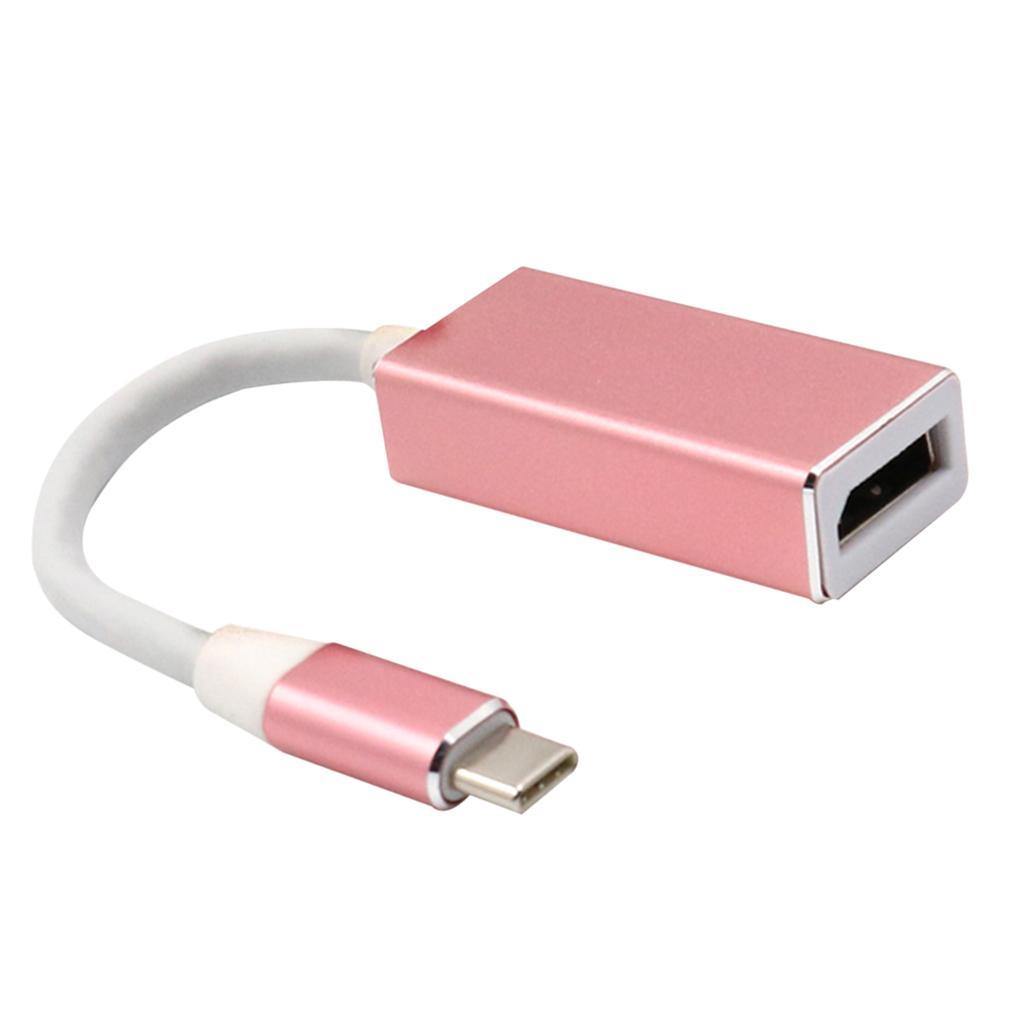 USB-C Type C Male to Displayport DP Port Female Converter Cable Rose Gold