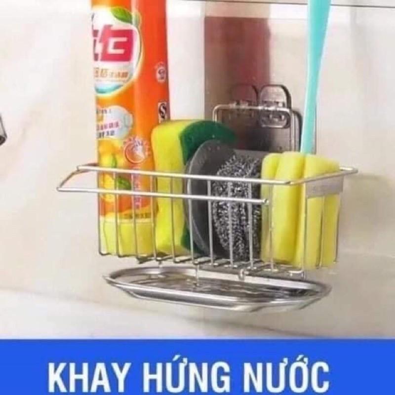 Giá kệ để rẻ rửa bát inox có khay hứng nước