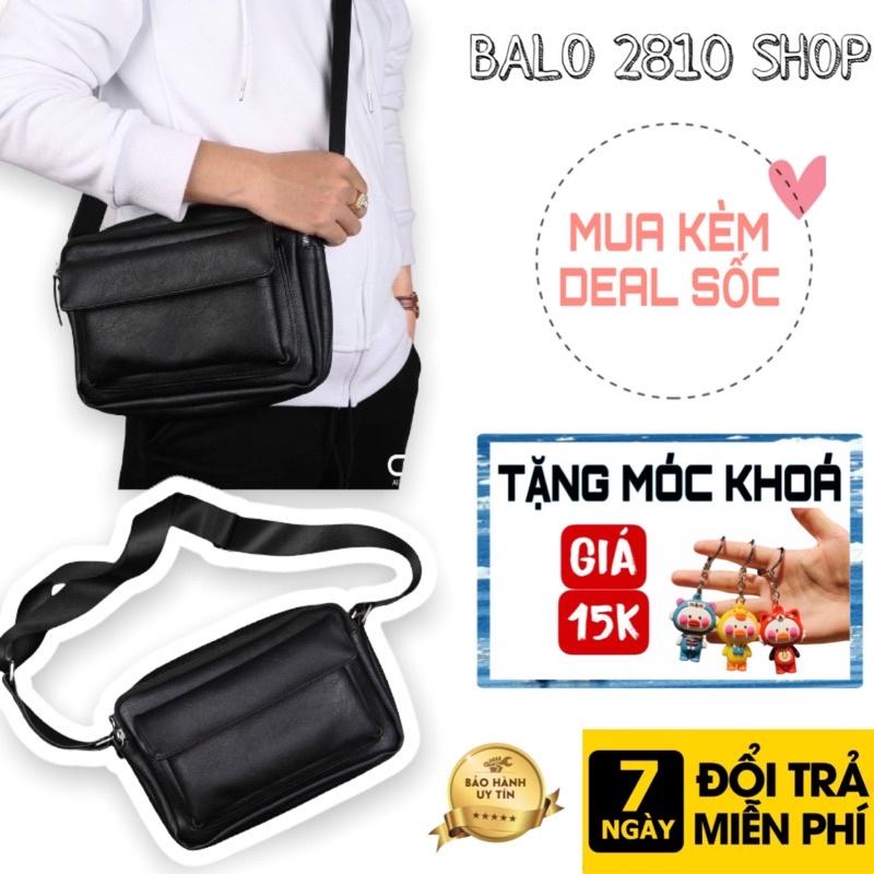 Túi Đeo Chéo Nam Da PU Chống Nước - Túi Đeo Chéo Unisex Thời Trang Nhiều Ngăn Hàn Quốc Hàng Cao Cấp