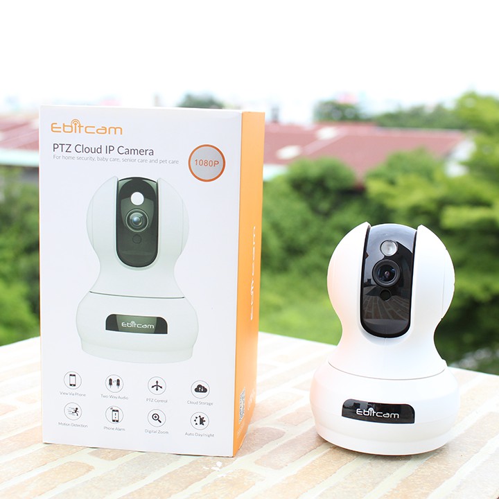 Camera IP Wifi Ebitcam E3 Full HD 1080P 2MP - Đàm Thoại 2 Chiều, Xoay 360 độ - Hàng chính hãng