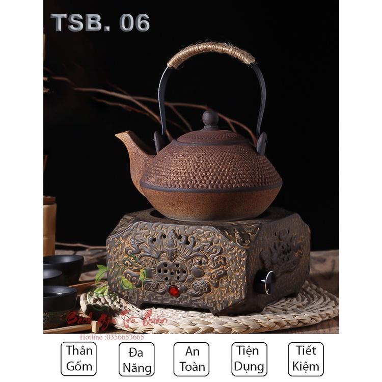 Bếp Điện Hồng Ngoại Đun Ấm Tetsubin – Vỏ Đúc Gốm Thủ Công