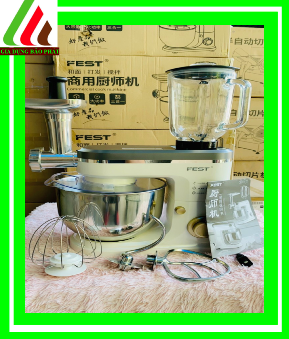 FEST-Máy đa năng 3 chức năng: sinh tố, trộn bột, xay thịt,rau củ