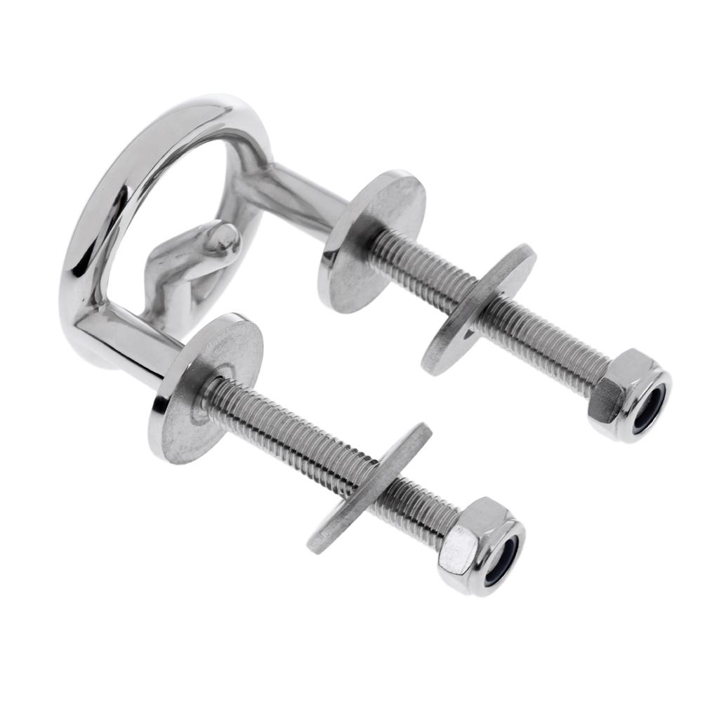 Stainless Steel Water Ski Tow Rope Hook Bracket Boat Transom Mount Hardware