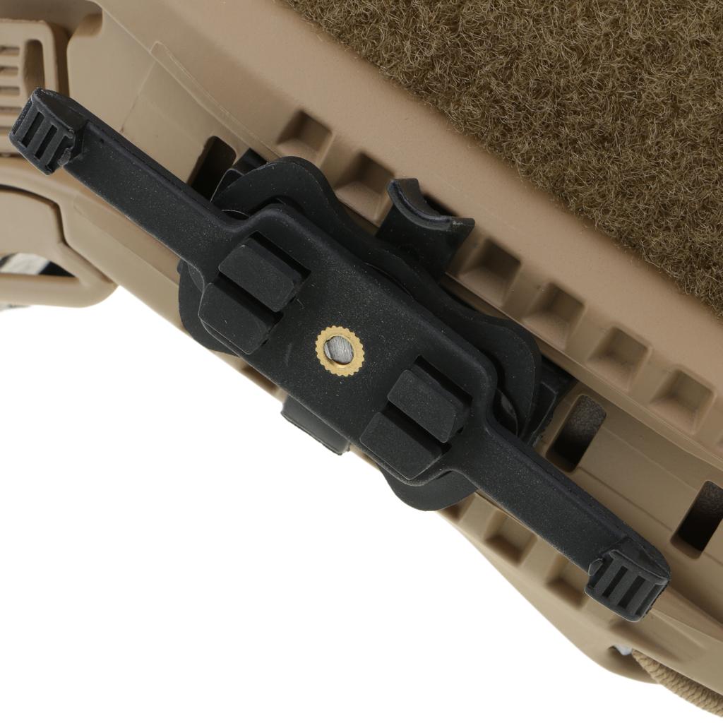 Tactical Helmet Mount Adapter onto FAST Rail HD Camera Bracket Black