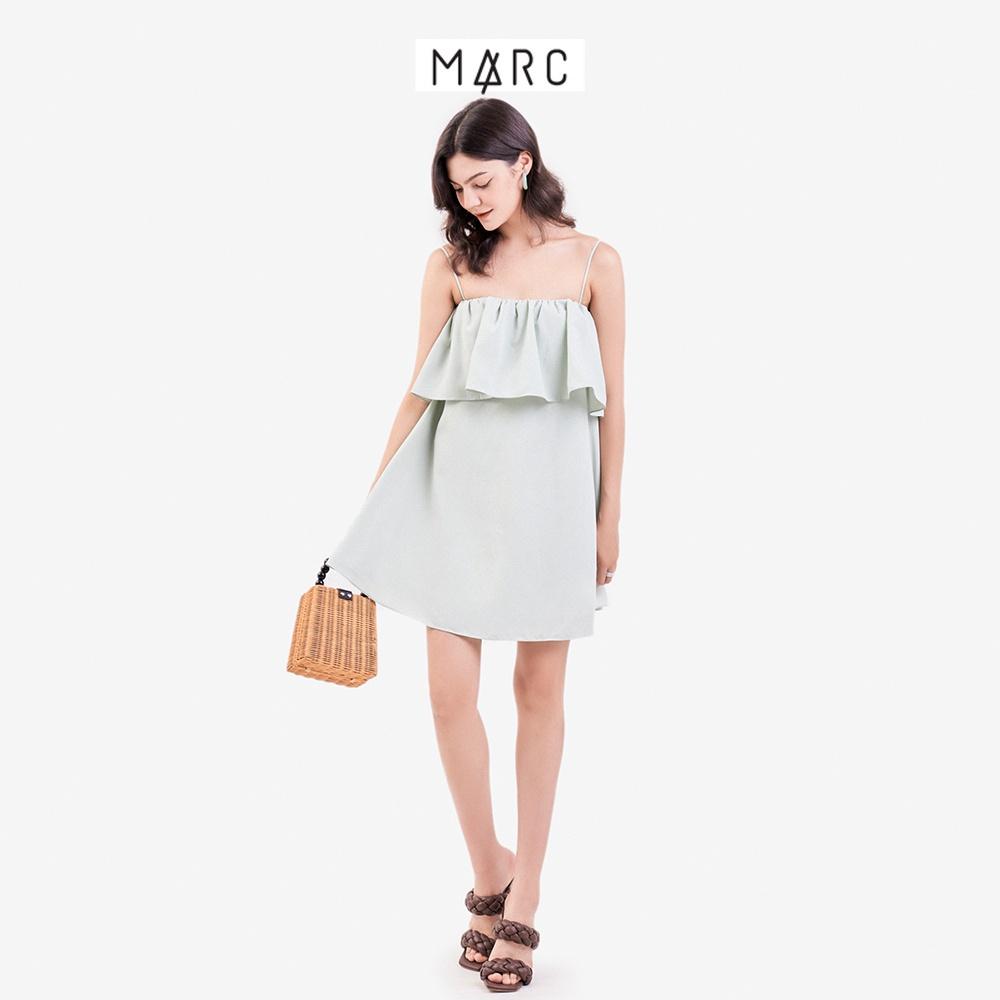 Đầm 2 dây nữ MARC FASHION form rộng phối bèo ngực CBVH070922