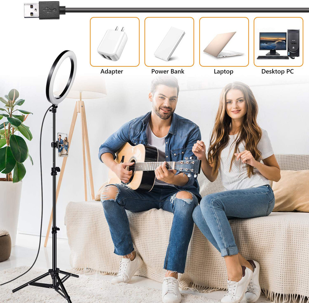 Full bộ đèn led hỗ trợ Livetream, Make Up, Tatoo, Studio 3 Chế Độ Sáng Điều khiển bằng Remote