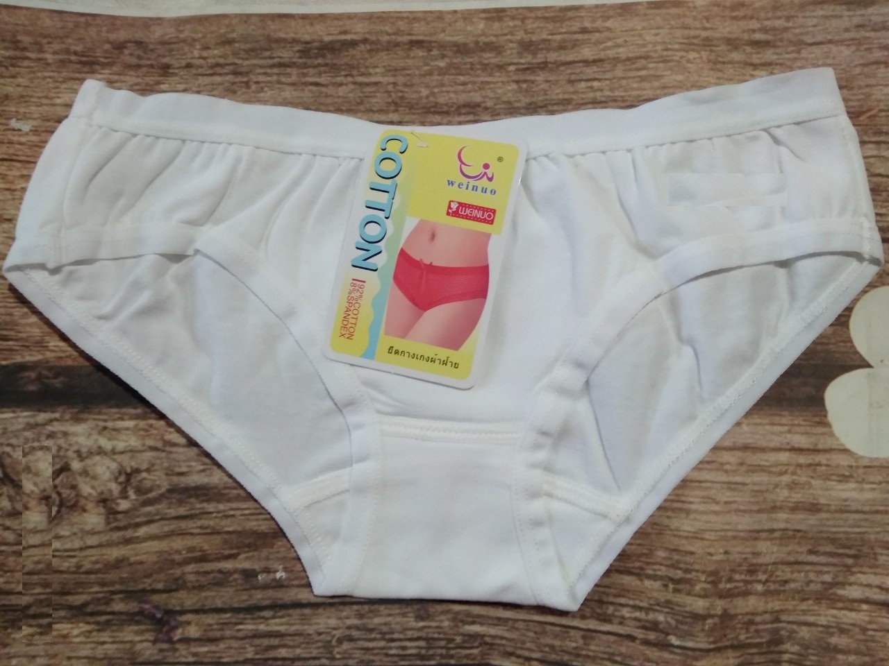 Combo 5 quần lót học sinh cotton thái màu trắng form nhỏ