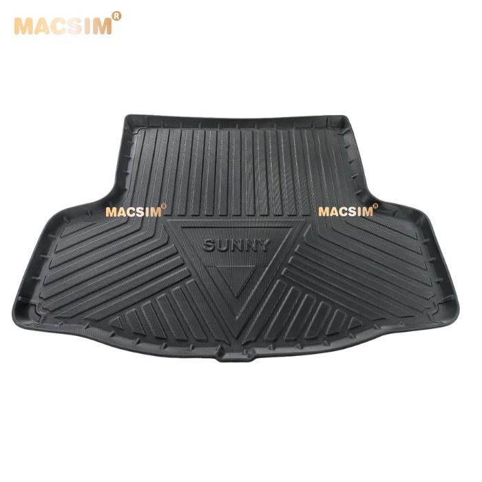 Thảm lót cốp Nissan Sunny 2014-2018  nhãn hiệu Macsim chất liệu tpv cao cấp màu đen hàng loại 2