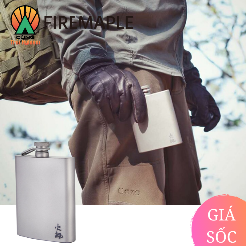 Bình Đựng Rượu Bacchus 200ml Dã Ngoại Chuyên dụng Fire Maple Siêu Nhẹ Titanium Hip Flask FMP-BINH-1