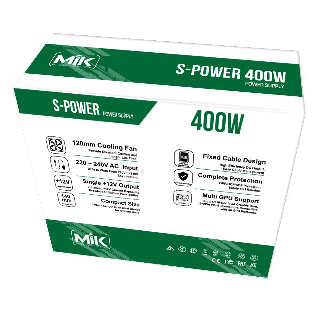 NGUỒN MIK SPOWER 400W - HÀNG CHÍNH HÃNG