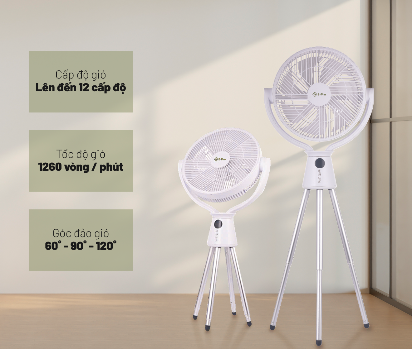 [Hàng chính hãng] Quạt đứng VEP-ACF30-S1R - Chế độ hẹn giờ 10 tiếng - 12 cấp gió - Điều khiển từ xa