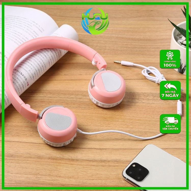 Tai Nghe Có Dây Đáng Yêu Cho Bé Huqu HQ11-Âm Bass Mạnh Mẽ -Hàng Chính Hãng