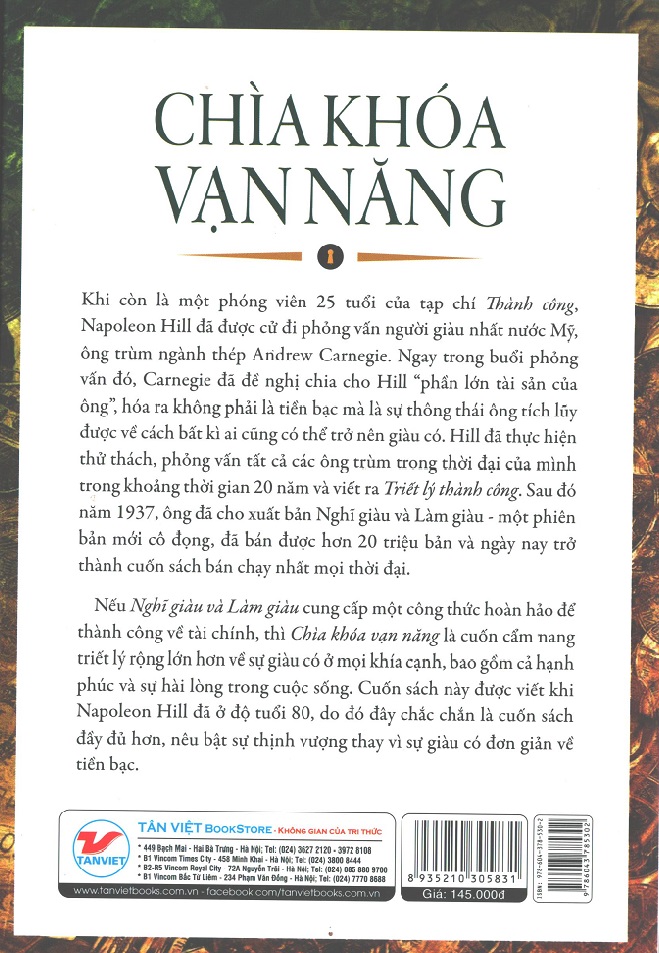 Chìa Khóa Vạn Năng - Mở Khóa Bí Mật Trong Thành Công Của Napoleon Hill