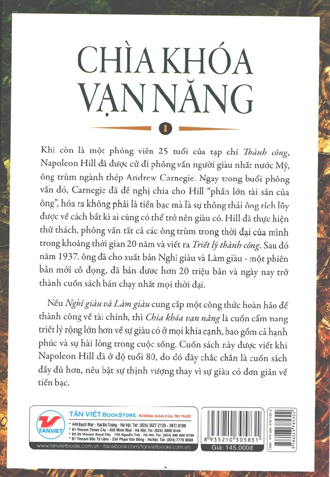 Chìa Khóa Vạn Năng - Mở Khóa Bí Mật Trong Thành Công Của Napoleon Hill