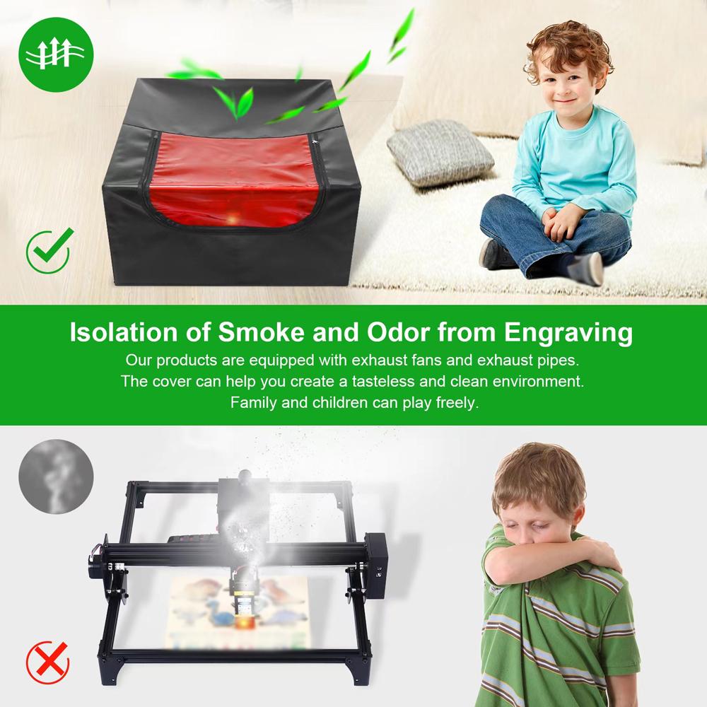 Laser Engrave Machine Eye Protections Cover Exhaust Hood for Engraving Machine Laser Cutting Engraver Dustproof Cover