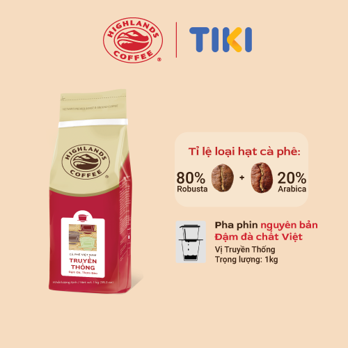 Cà bột Truyền thống Highlands Coffee 1kg