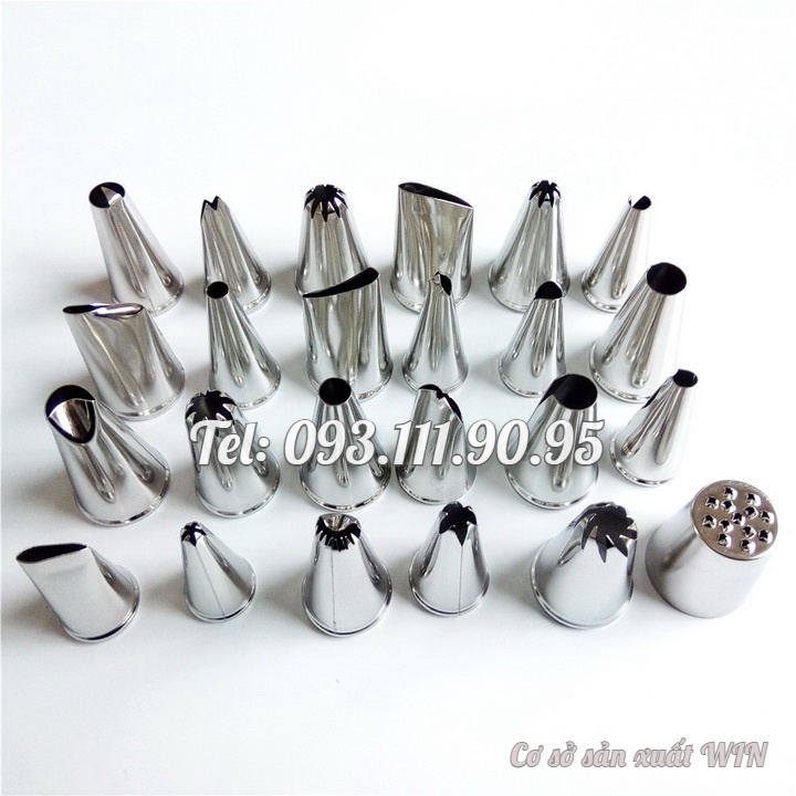 Bộ 24 đuôi bắt bông kem – Bộ dụng cụ làm bánh kem – Mã số 1035