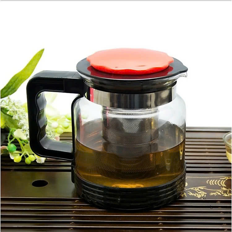 Ấm Pha Trà Thủy Tinh Có Lõi Lọc, Dung Tích 1.8L Chịu Nhiệt Tốt - Hàng Nhập Khẩu Bình Pha Trà, Cafe Có Lõi Lọc Hàng Cao Cấp
