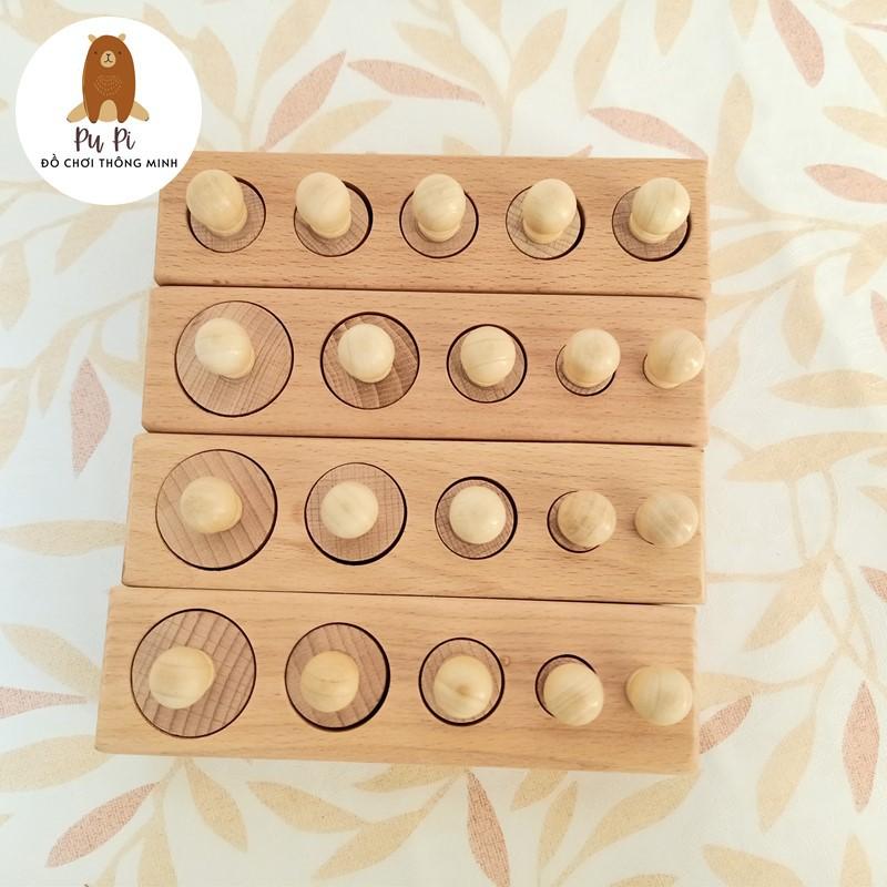 Bộ Núm trụ Đồ Chơi Giáo Dục Sớm - Giúp Phát Triển Kỹ Năng Cho Trẻ