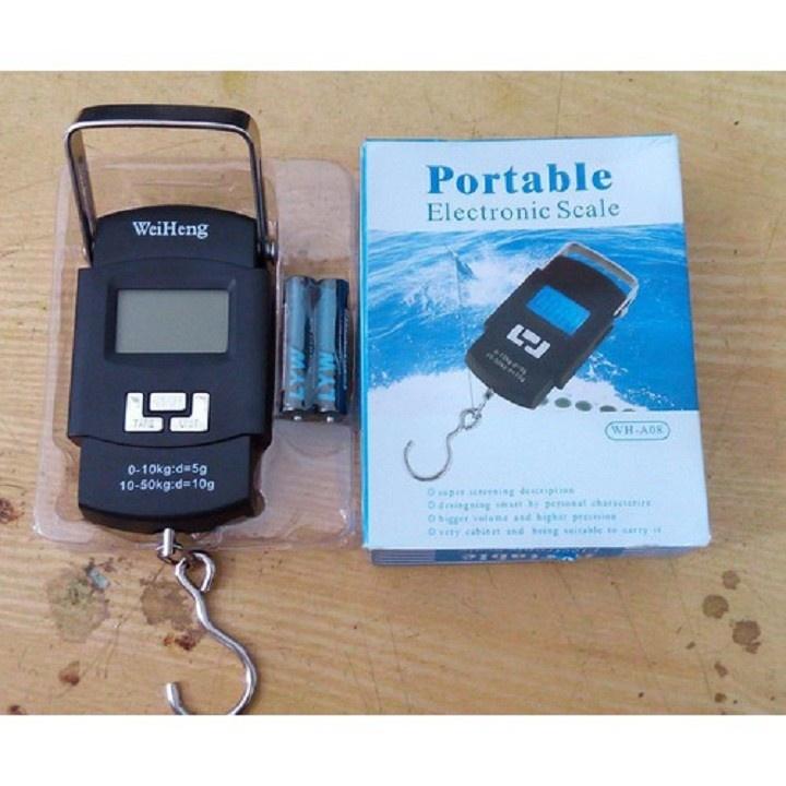 Cân điện tử cầm tay có móc treo màn hình LCD 50kg/5g sử dụng đa năng