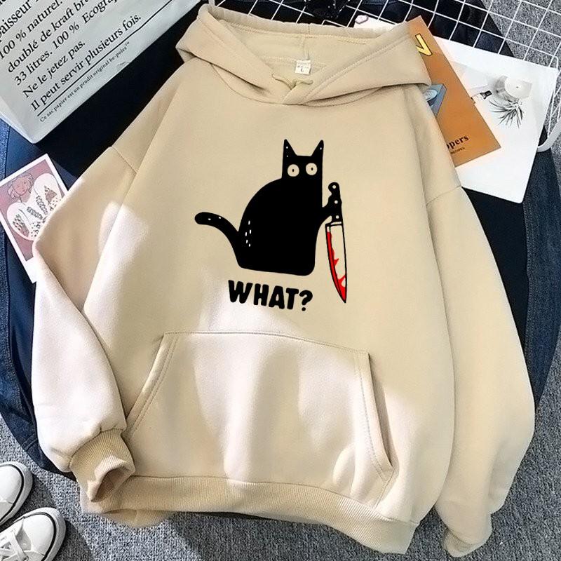 ÁO HOODIE IN KNIFE CAT