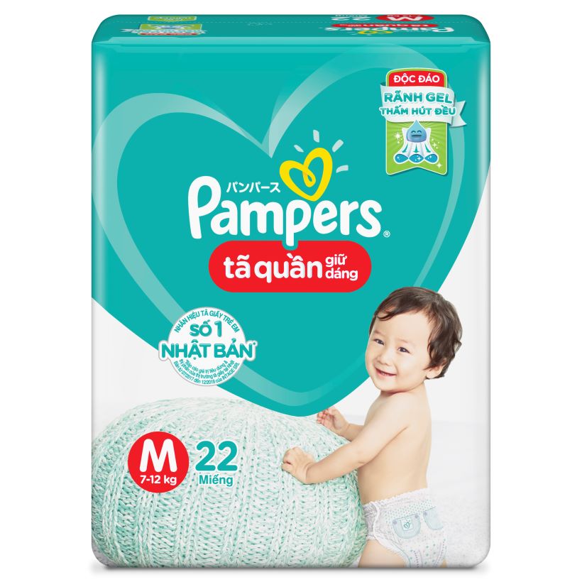 Tã-bỉm quần Pampers Demin 8 M22