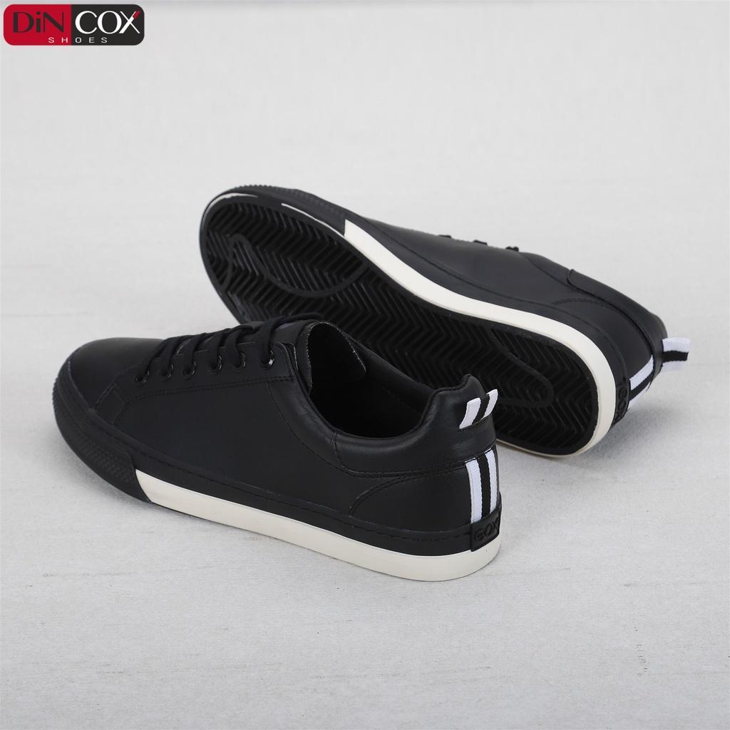 Giày Sneaker Da Nam DINCOX D10 Thời Trang Nổi Bật Black