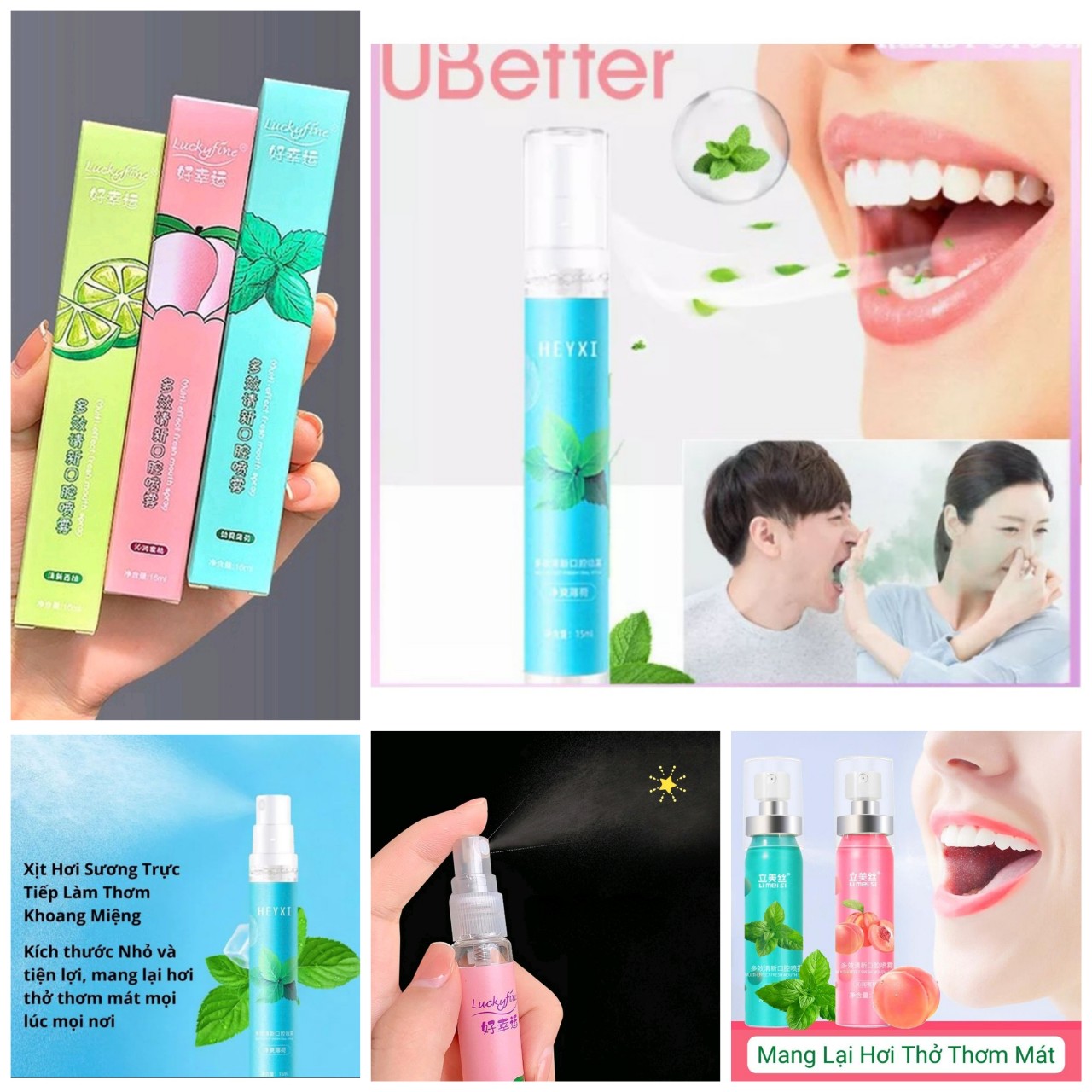 Lọ xịt khử mùi diệt khuẩn thơm miệng chống sâu răng bằng thảo dược cho nam nữ hương thơm quyến rũ