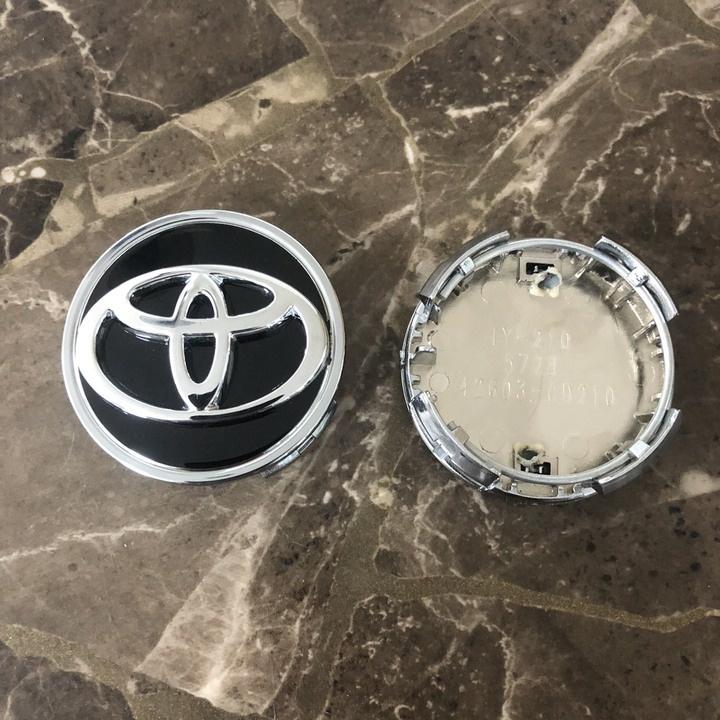 Logo chụp mâm, ốp lazang bánh xe ô tô Toyota đường kính ngoài 53MM
