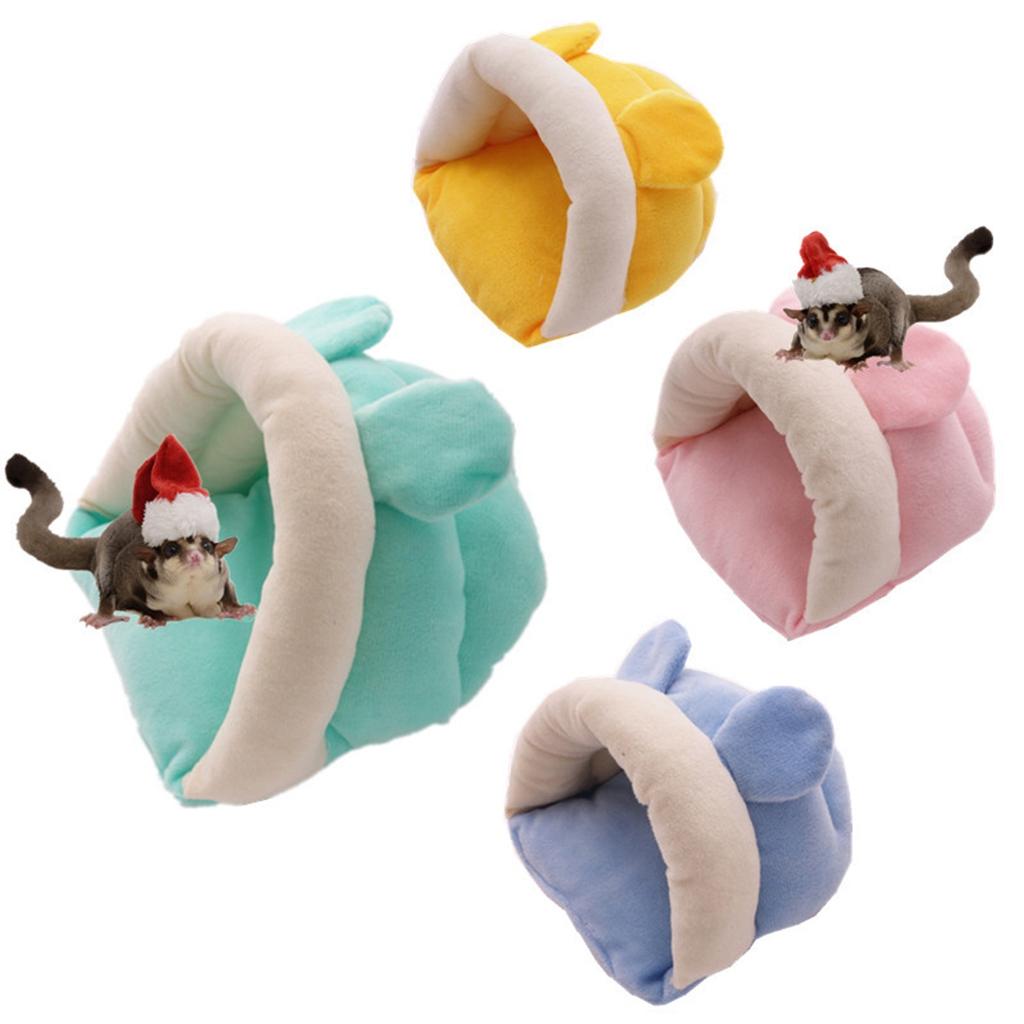 Small Pet Mouse Hamster Squirrel Sleeping Bag Cotton Winter Warm House Nest Pink