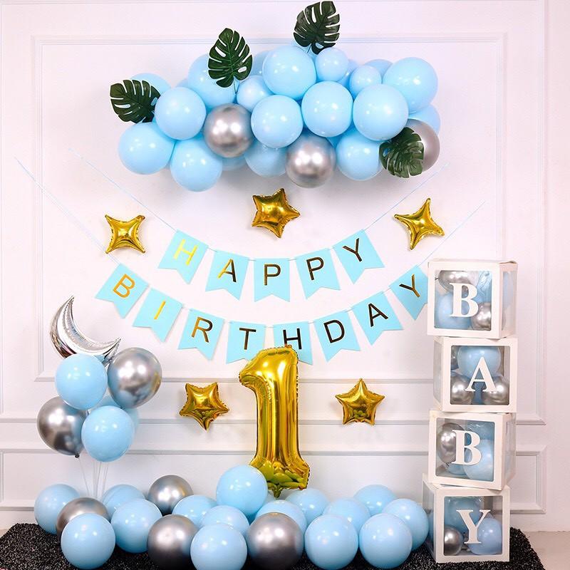 Bong bóng màu bánh macaron xinh xắn dùng để trang trí tiệc sinh nhật