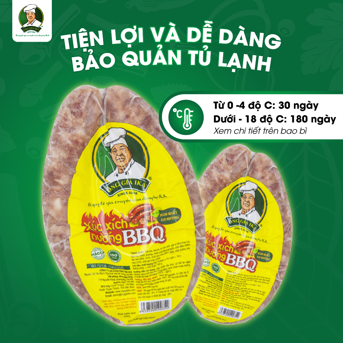 [Chỉ Giao Hà Nội] Xúc xích Nướng BBQ 250g
