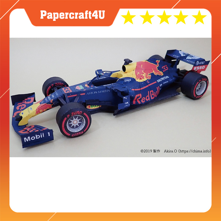 Mô hình giấy xe đua F1 RB16B đội Red Bull Racing tỉ lệ 1/18