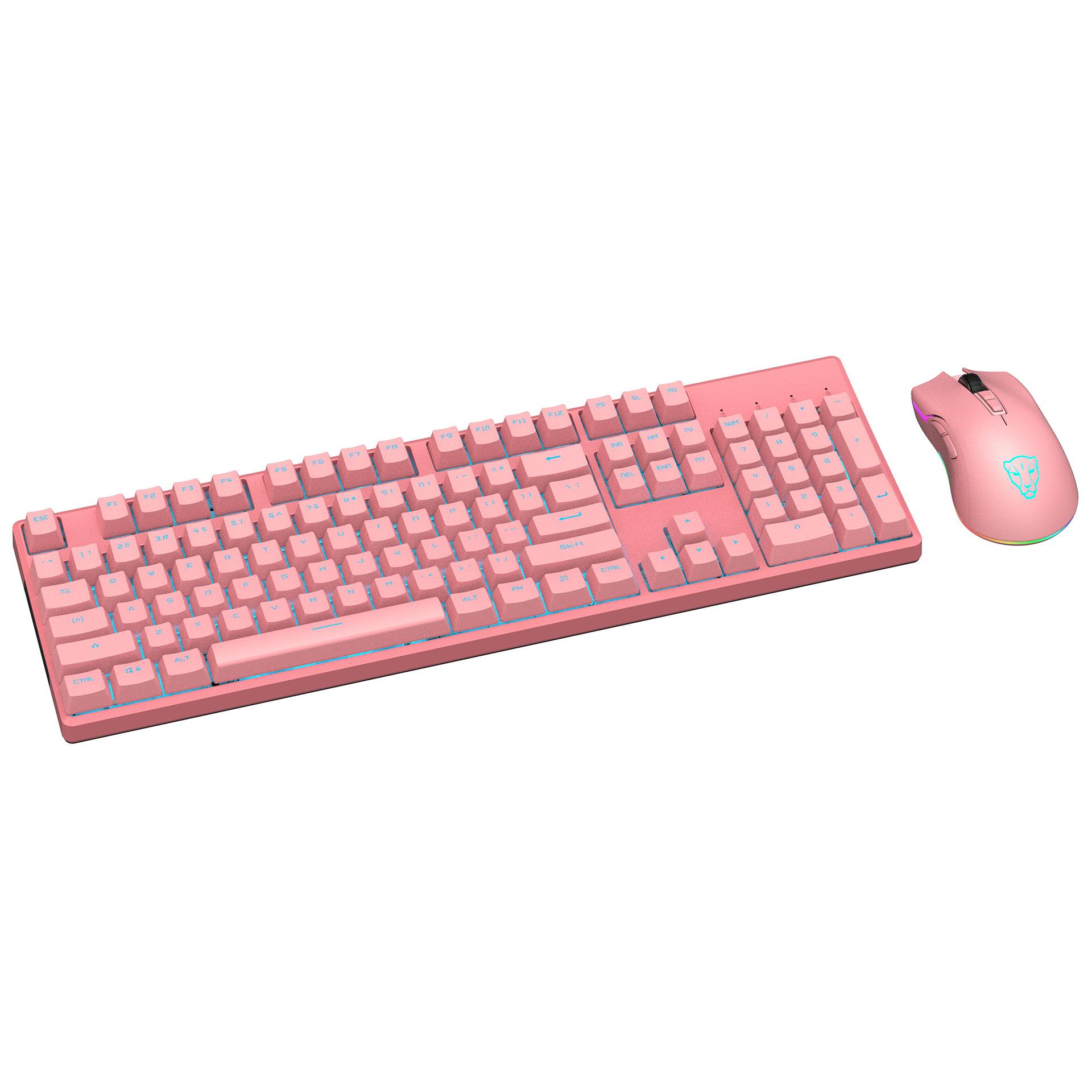 Bộ phím chuột Motospeed Combo CK700 PINK VERSION - Hàng chính hãng