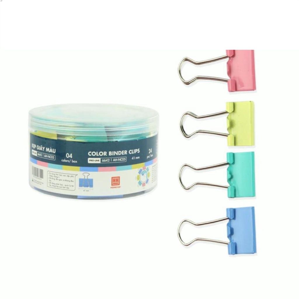 Kẹp giấy màu Hồng Hà 41mm 6642