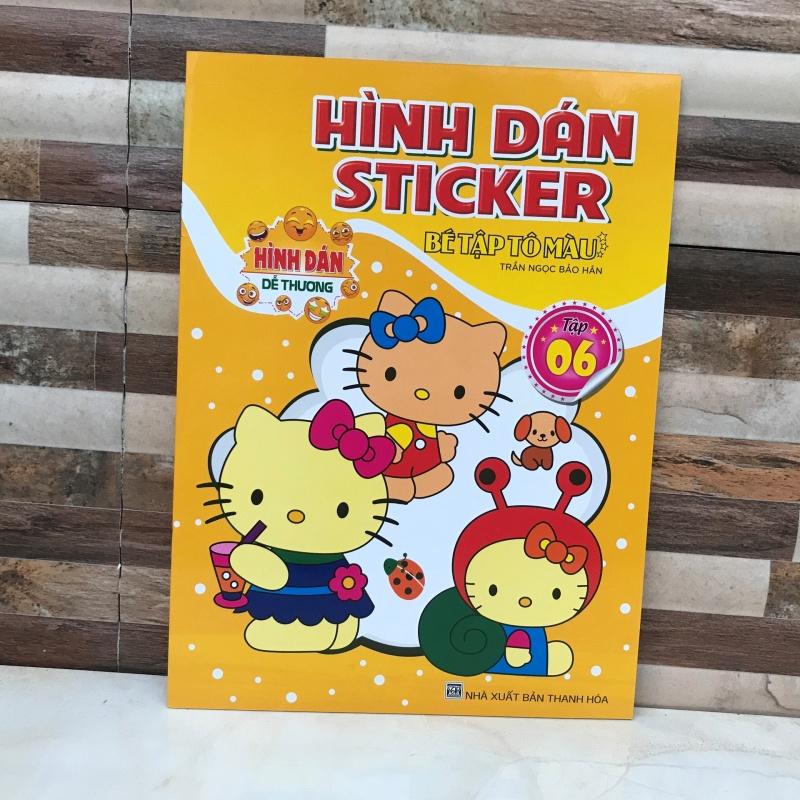 Hình dán STICKER bé tập tô màu