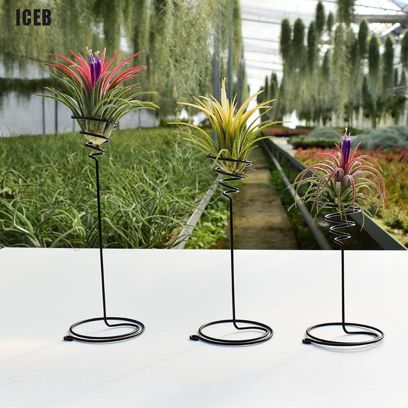 Set 3 Giá Đỡ Chậu Hoa Bằng Kim Loại Hình Quả Dứa Dùng Trang Trí Ban Công