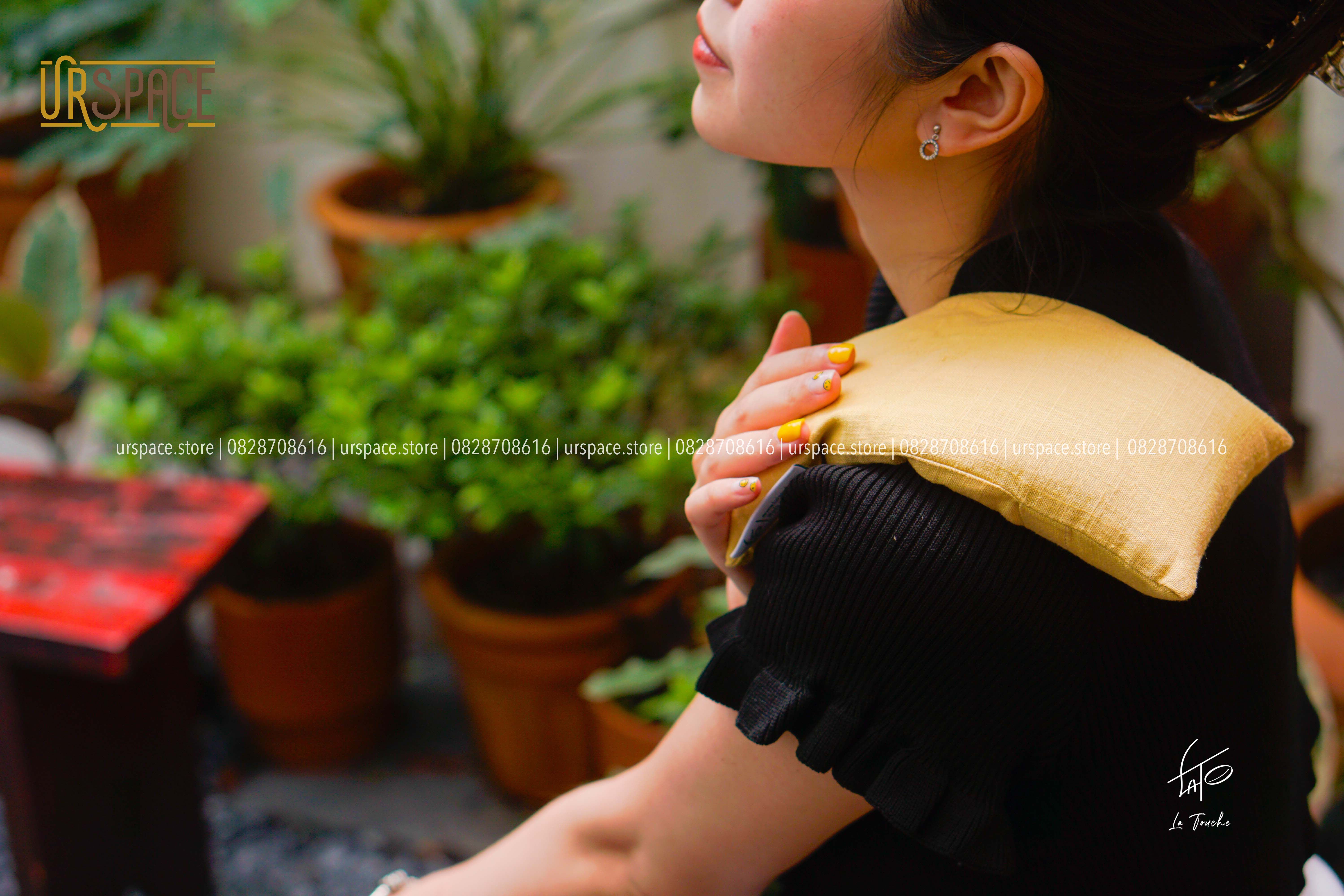 Túi chườm thư giãn thảo mộc không hương và túi vải linen/ Unscented Dream Eye Pillow and Linen Bag Meditation