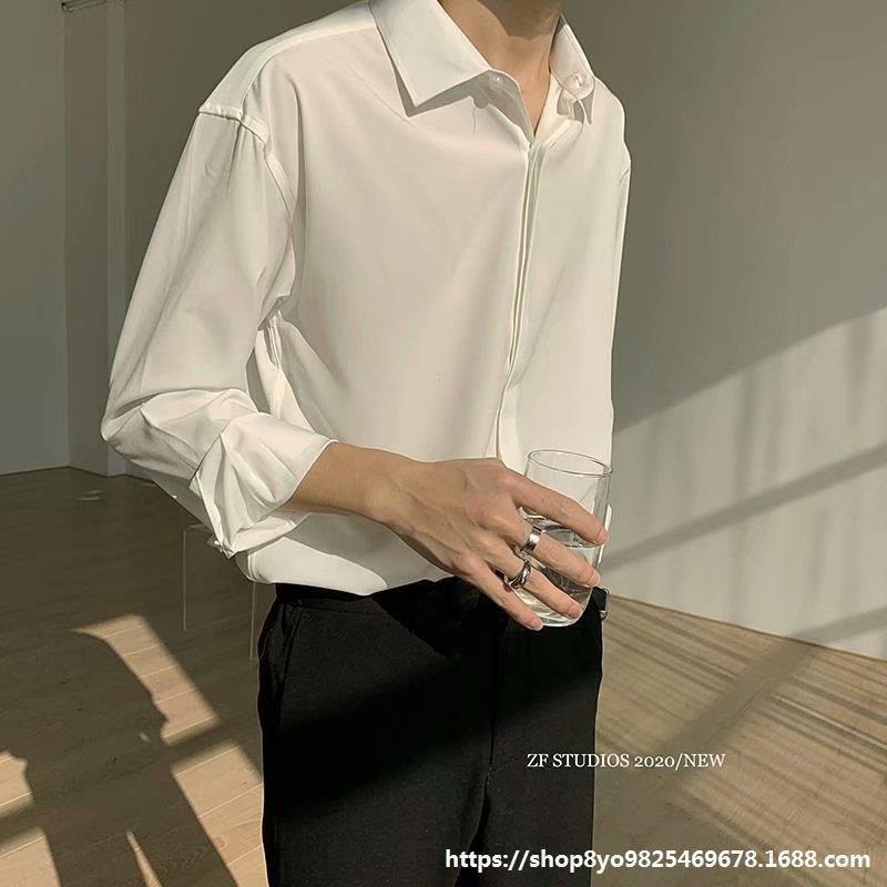 Áo Sơ Mi Nam Tay Dài Thời Trang Hàn Quốc Size M-2Xl
