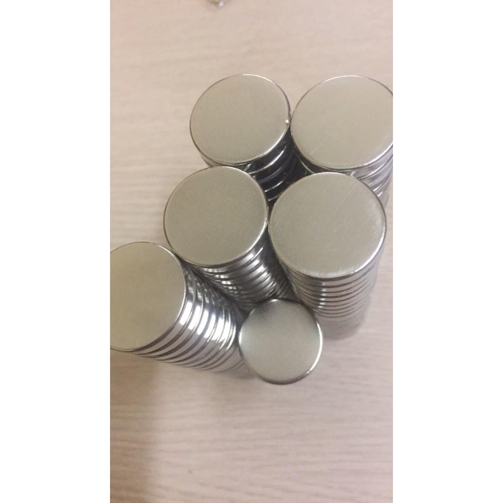 Nam châm viên trắng đất hiếm 25x5mm