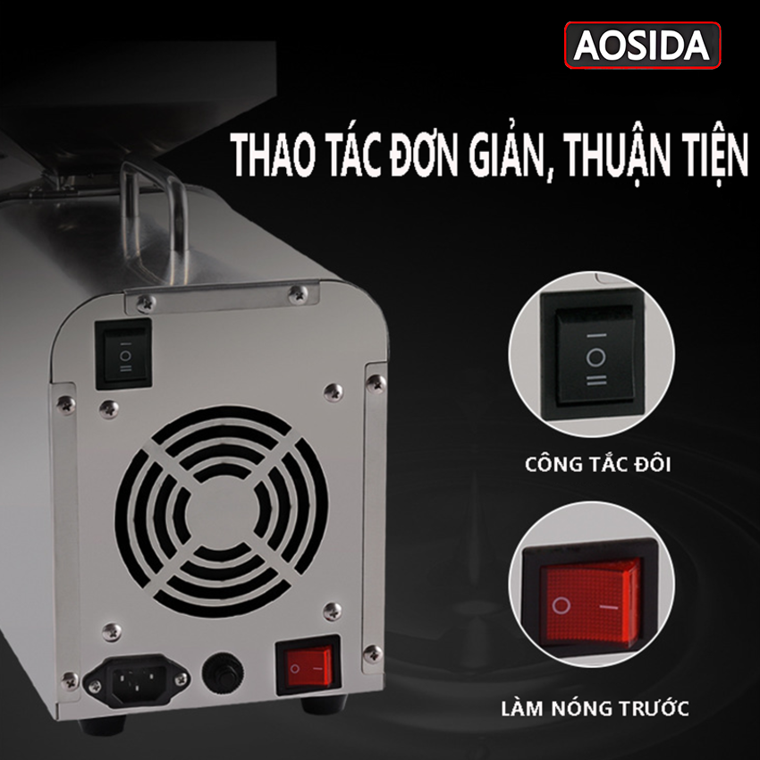 Máy ép dầu thực vật gia đình AOSIDA 888A Thương hiệu Anh Quốc 750W-1000W, ép 3-6kg/giờ - Hàng Nhập Khẩu, Bảo Hành 1 Năm