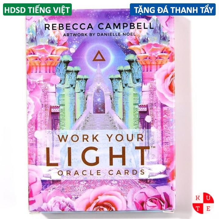 Bài Oracle Work Your Light Oracle 44 Lá Bài Tặng Hướng Dẫn Tiếng Việt Và Đá Thanh Tẩy