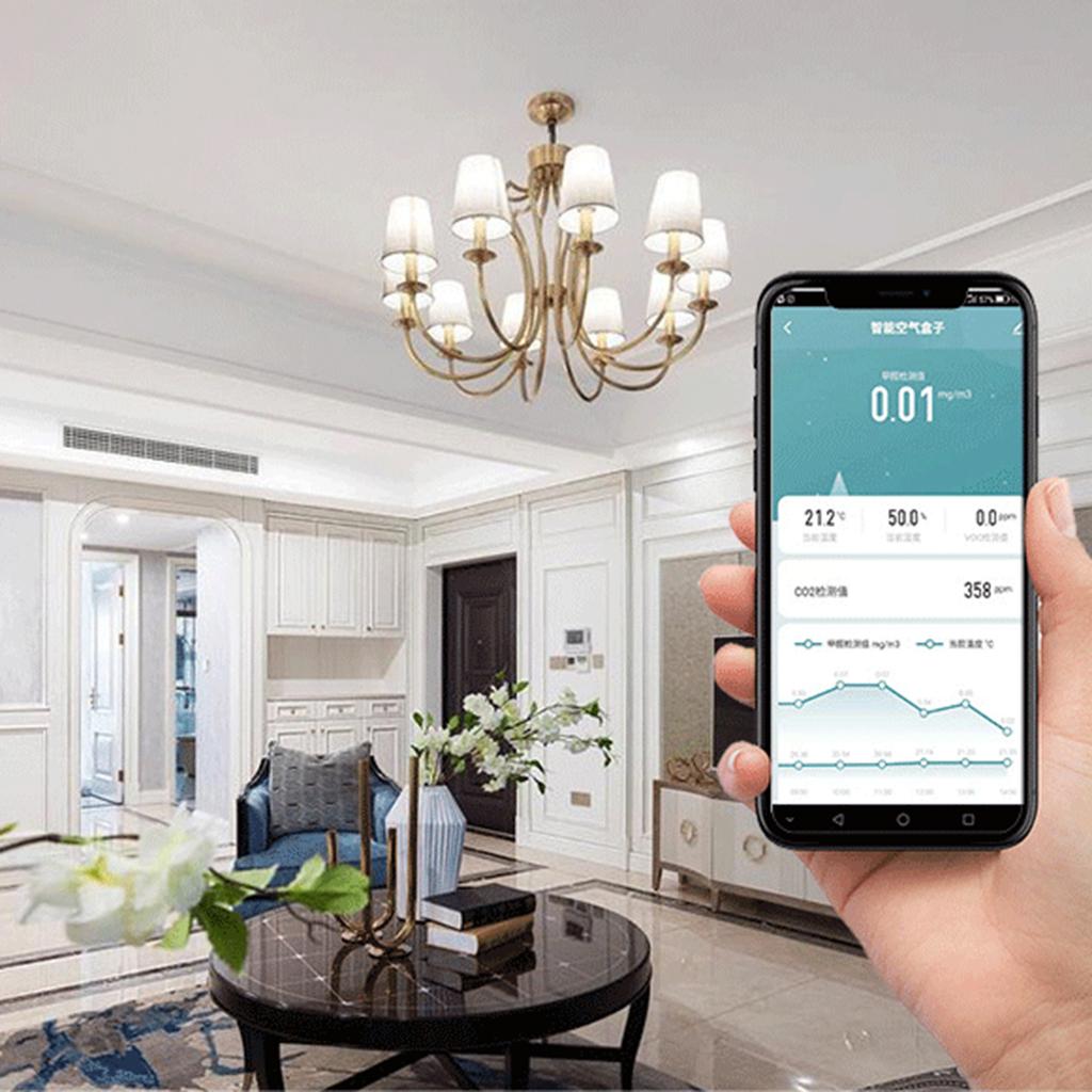 Air Quality  CO2 VOC Monitor  WIFI Temperature Humidity Gauge