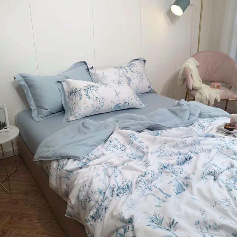 Bộ ga gối chăn trần tencel 40s 4 món