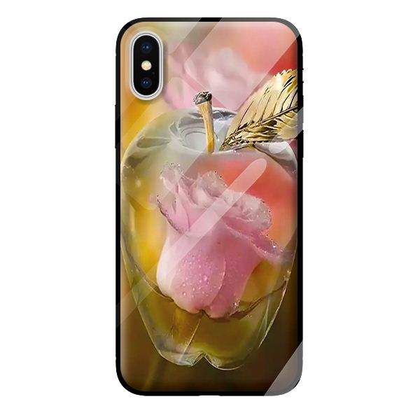 Ốp kính cường lực cho iPhone X nền táo 1 - Hàng chính hãng