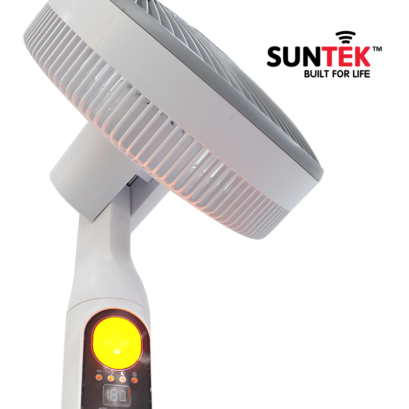 Quạt Năng Lượng Mặt Trời SUNTEK SF-F8 30W - 12 giờ sử dụng | Đảo chiều 360 độ | Có đèn ngủ đuổi muỗi | Sạc dự phòng USB - Hàng Chính Hãng - Bảo hành 2 năm