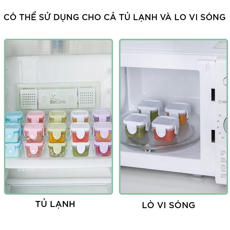 Hộp Trữ Đông Bảo Quản Thức Ăn 60-150ml Có Nắp Chống Rò Rỉ Hàng Loại 1